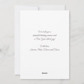 Elegant Simple Foto Frohe Weihnachten (Rückseite)