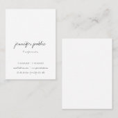 Elegant Simple Freehand Script Beruflich Trendy Visitenkarte (Vorne/Hinten)