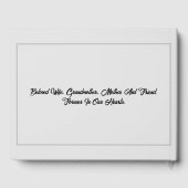 Elegant Simple Funeral Keepake Mermorial Gästebuch (Rückseite)