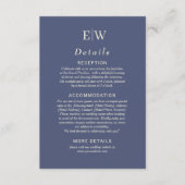 Elegant Simple Future Dusk mit Monogram Wedding Begleitkarte (Vorderseite)