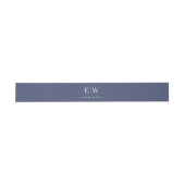 Elegant Simple Future Dusk mit Monogram Wedding Einladungsbanderole (Flach)