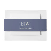 Elegant Simple Future Dusk mit Monogram Wedding Einladungsbanderole (Vorderseite Beispiel)