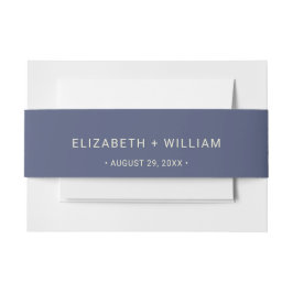Elegant Simple Future Dusk mit Monogram Wedding Einladungsbanderole