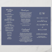 Elegant Simple Future Dusk mit Monogram Wedding Flyer (Vorne)