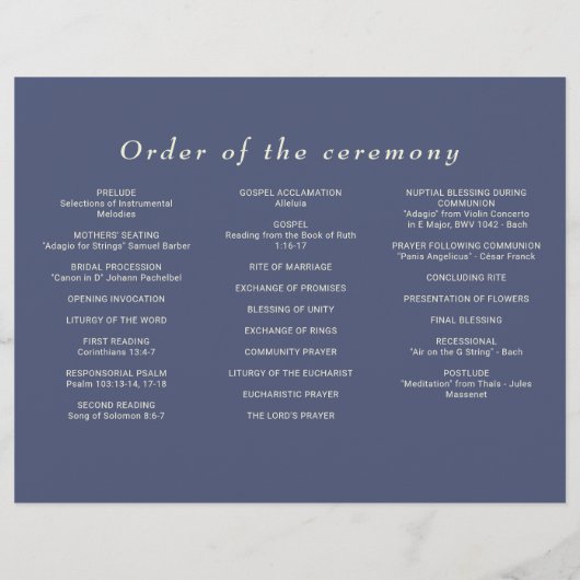 Elegant Simple Future Dusk mit Monogram Wedding Flyer (Hinten)