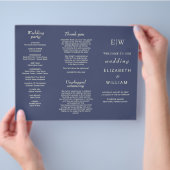 Elegant Simple Future Dusk mit Monogram Wedding Flyer (Hand)