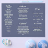 Elegant Simple Future Dusk mit Monogram Wedding Flyer (Einzeln)