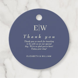 Elegant Simple Future Dusk mit Monogram Wedding Geschenkanhänger