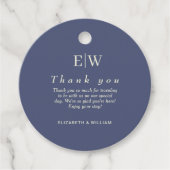 Elegant Simple Future Dusk mit Monogram Wedding Geschenkanhänger (Vorderseite)