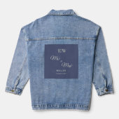 Elegant Simple Future Dusk mit Monogram Wedding Jeansjacke (Rückseite)