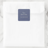 Elegant Simple Future Dusk mit Monogram Wedding Quadratischer Aufkleber (Tasche)