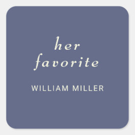 Elegant Simple Future Dusk mit Monogram Wedding Quadratischer Aufkleber