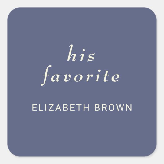 Elegant Simple Future Dusk mit Monogram Wedding Quadratischer Aufkleber (Vorderseite)