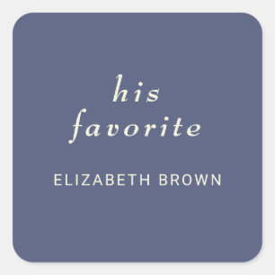Elegant Simple Future Dusk mit Monogram Wedding Quadratischer Aufkleber