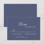 Elegant Simple Future Dusk mit Monogram Wedding RSVP Karte (Vorne/Hinten)