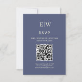 Elegant Simple Future Dusk mit Monogram Wedding RSVP Karte (Vorderseite)