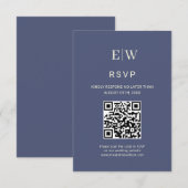 Elegant Simple Future Dusk mit Monogram Wedding RSVP Karte (Vorne/Hinten)