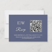 Elegant Simple Future Dusk mit Monogram Wedding RSVP Karte (Vorderseite)