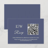 Elegant Simple Future Dusk mit Monogram Wedding RSVP Karte (Vorne/Hinten)