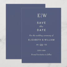 Elegant Simple Future Dusk mit Monogram Wedding