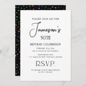 Elegant Simple Gentlemen's 50. Geburtstagsparty Einladung (Vorne/Hinten)