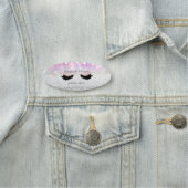 Elegant Simple Glitzer Bokeh Imitate Lashes Namensschild (Beispiel)