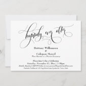 Elegant Simple glücklich je nach Empfang Invita Einladung (Vorderseite)