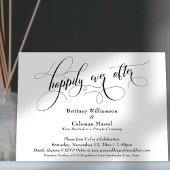 Elegant Simple glücklich je nach Empfang Invita Einladung