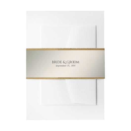 Elegant Simple Gold Einladungsbanderole (Vorderseite Beispiel)