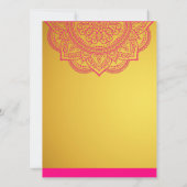 Elegant simple Gold Paisley Indian Hindu Einladung (Rückseite)