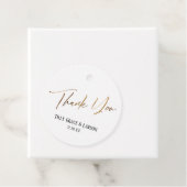 Elegant Simple Gold Typografy Vielen Dank Geschenkanhänger (Beispiel)