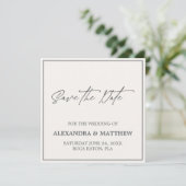 Elegant Simple Gray Typografy Save The Date (Stehend Vorderseite)