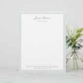 Elegant Simple Gray White Confetti Beruflich Briefbogen (Stehend Vorderseite)