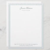 Elegant Simple Gray White Confetti Beruflich Briefbogen (Vorne/Hinten)