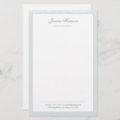 Elegant Simple Gray White Confetti Beruflich Briefpapier (Vorne/Hinten)