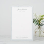 Elegant Simple Gray White Confetti Beruflich Briefpapier (Stehend Vorderseite)