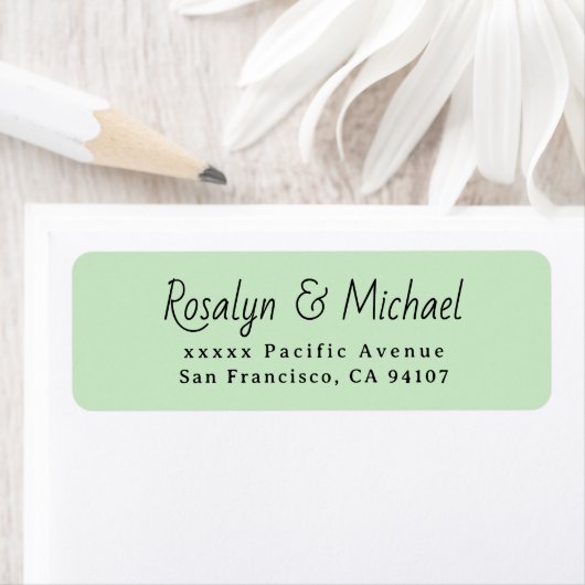 Elegant Simple Green Return Address  (Insitu)