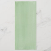 Elegant Simple Greenery Rustic Wedding Menükarte (Rückseite)