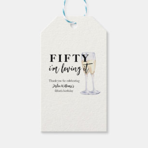 Elegant Simple Ich liebe es 50. Geburtstag Geschenkanhänger