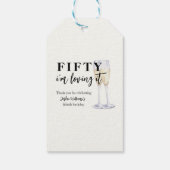 Elegant Simple Ich liebe es 50. Geburtstag Geschenkanhänger (Rückseite)