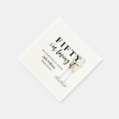 Elegant Simple Ich liebe es 50. Geburtstag Serviette (Ecke)