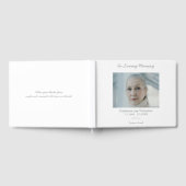 Elegant Simple In Loving Memory Funeral Guest Book Gästebuch (Voll)