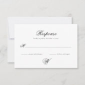 Elegant Simple Initial Wedding RSVP Card Karte (Vorderseite)