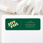 Elegant Simple Joyful Christmas Return Address (Insitu)