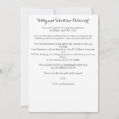 Elegant Simple Just Married Annoucement Einladung (Rückseite)