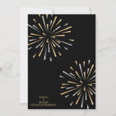 Elegant Simple Let's Celebrate Silvester Party Einladung (Rückseite)