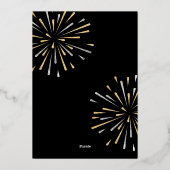 Elegant Simple Let's Celebrate Silvester Party Folieneinladung (Rückseite)