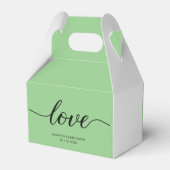 Elegant Simple Liebe Script Wedding custom Favor B Geschenkschachtel (Rückseite)