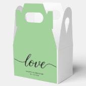 Elegant Simple Liebe Script Wedding custom Favor B Geschenkschachtel (Geöffnet)