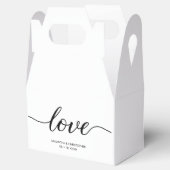 Elegant Simple Liebe Script Wedding custom Geschenkschachtel (Geöffnet)